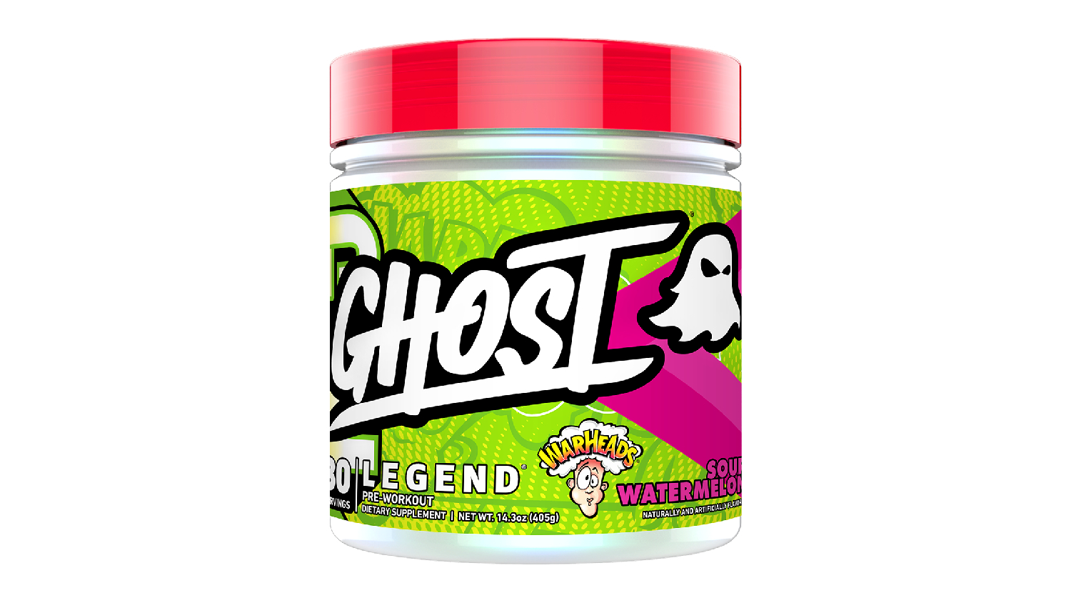 Ghost Legend V3 PreWorkout Warheads Watermelon (30 srv.) Harvey