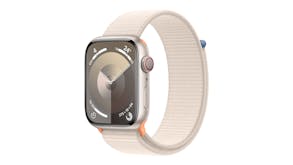 Apple Watch Series 9 - Starlight Aluminium Case with Starlight Sport Loop (45mm, Cellular & GPS, Bluetooth)
