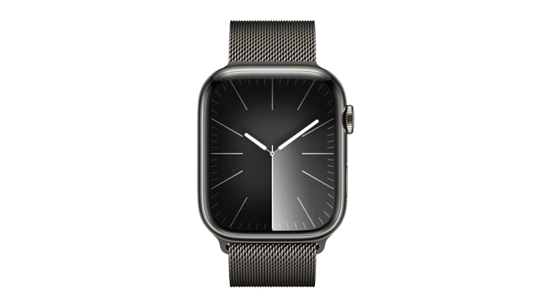 Apple Watch Series 9 - Graphite Stainless Steel Case with Graphite Milanese Loop (45mm, Cellular & GPS, Bluetooth)