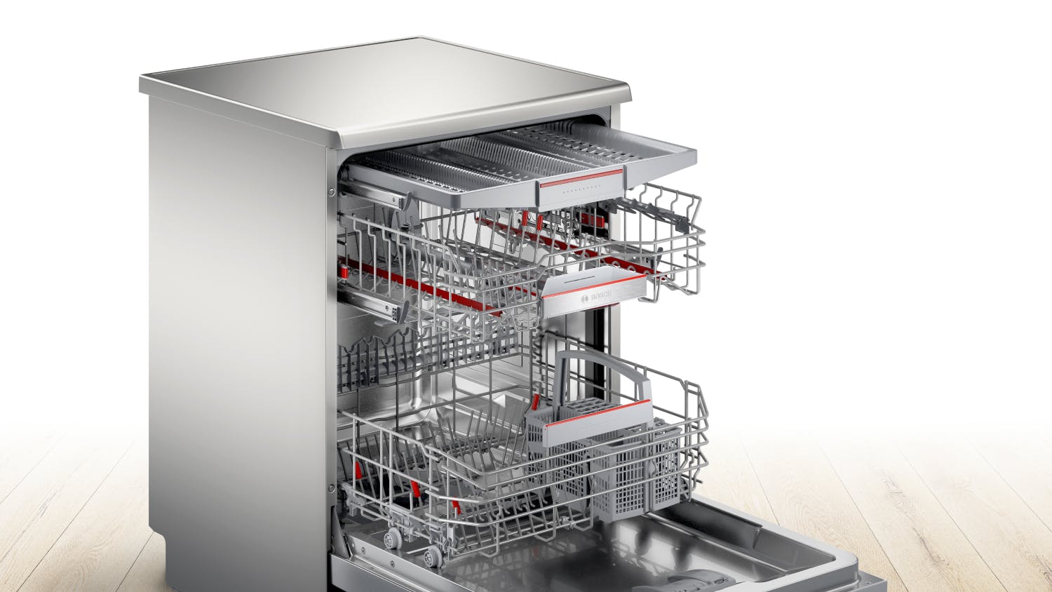 Bosch 15 Place Setting 9 Program Freestanding Dishwasher - Silver (Series 6/SMS6HCI01A)