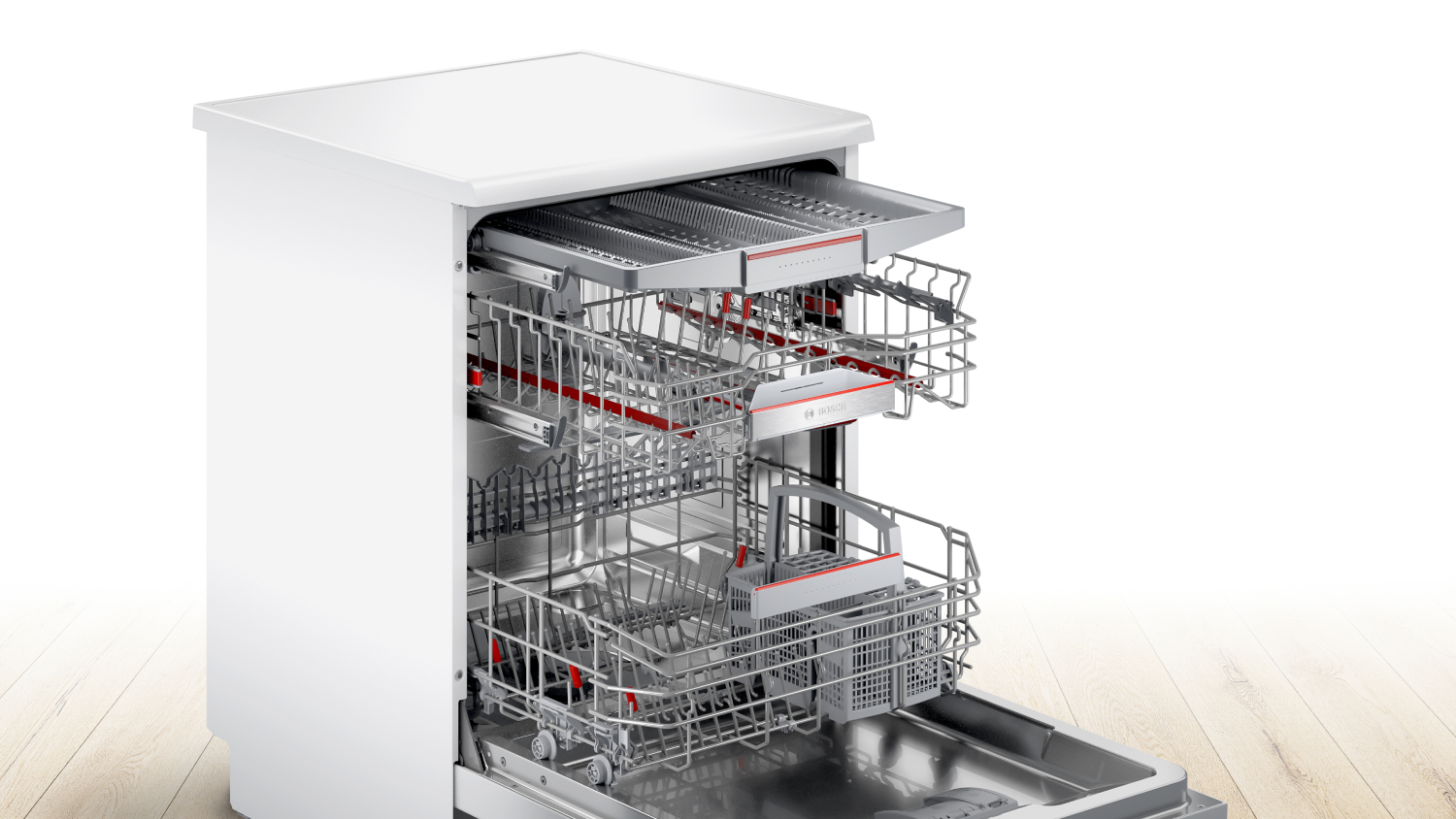 Bosch 15 Place Setting Freestanding Dishwasher - White (SMS6HCW01A)