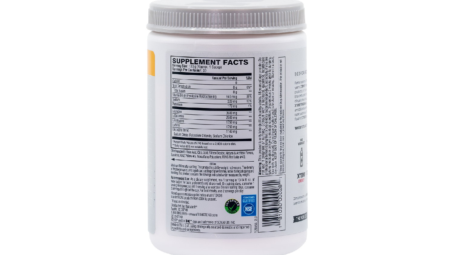 Xtend BCAA Intra-Workout Hydration Supplement - Mango Madness (30 srv.)