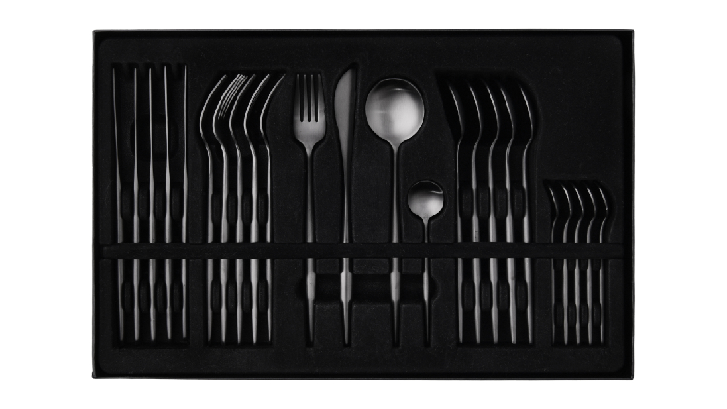 Sherwood Cutlery Set 24pcs. Matte Black Harvey Norman New Zealand
