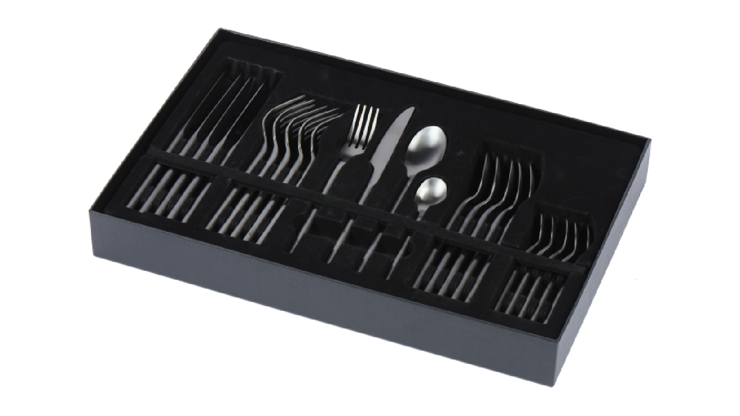 Cadence & Co. Cutlery Set 24pcs. Matte Black Harvey Norman New Zealand