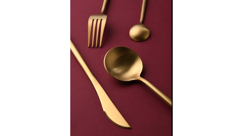 Cadence & Co. Cutlery Set 24pcs. - Matte Gold