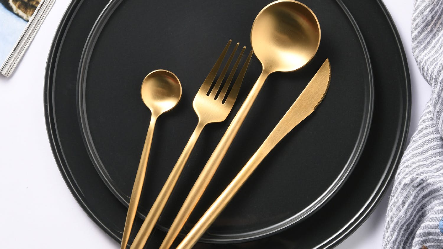 Cadence & Co. Cutlery Set 24pcs. - Matte Gold