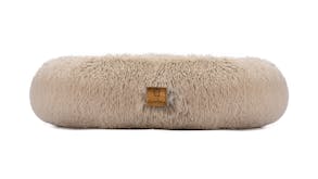 Charlie's Shaggy Faux Fur Round Pet Bed Medium - Cream