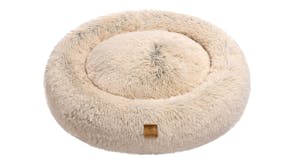 Charlie's Shaggy Faux Fur Round Pet Bed Large - Cream