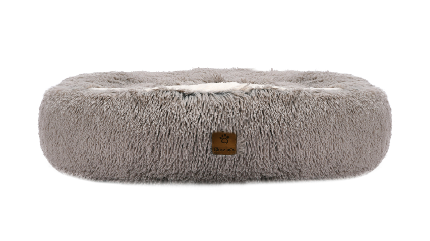 Charlie's "Snookie" Faux Fur Pet Bed w/ Hood Small - Grey
