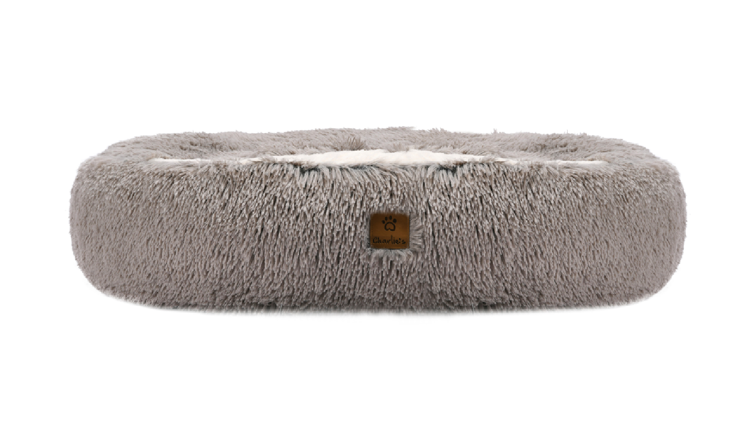 Charlie's "Snookie" Faux Fur Pet Bed w/ Hood Medium - Grey