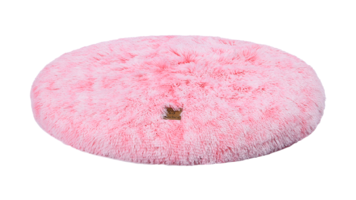 Charlie's Shaggy Faux Fur Round Lounge Pet Mat Medium Pink Harvey