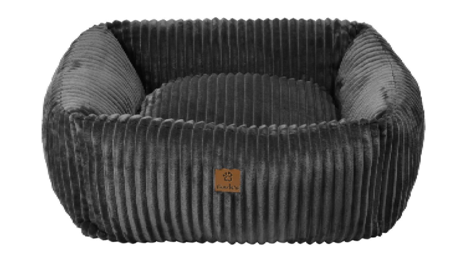Charlie's "Ascher" Plush Square Caudroy Pet Bed Medium - Grey
