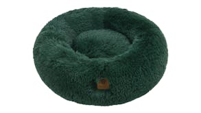 Charlie's Shaggy Faux Fur Round Pet Bed Small - Eden Green