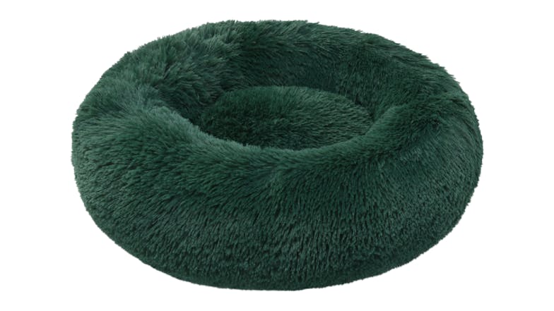 Charlie's Shaggy Faux Fur Round Pet Bed Small - Eden Green