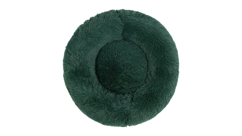 Charlie's Shaggy Faux Fur Round Pet Bed Small - Eden Green