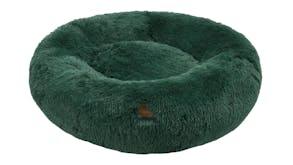 Charlie's Shaggy Faux Fur Round Pet Bed Large - Eden Green