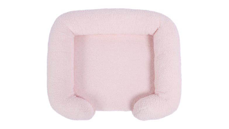 Charlie's Teddy Fleece Ultra-Soft Memory Foam Pet Sofa Small - Pink