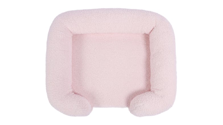 Charlie's Teddy Fleece Ultra-Soft Memory Foam Pet Sofa Large - Pink
