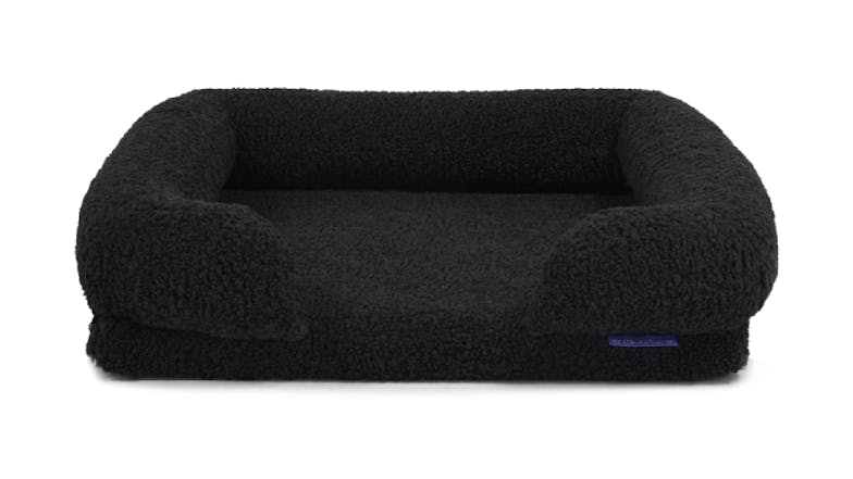 Charlie's Teddy Fleece Ultra-Soft Memory Foam Pet Sofa Small - Charcoal