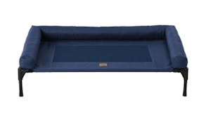 Charlie's levated Hammock Pet Bed w/ Bolster Support Large - Blue