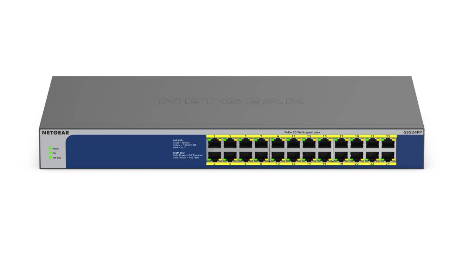 Netgear GS524PP 24Port Gigabit Switchboard 300W with PoE+
