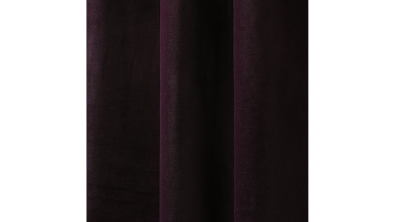 Cadence & Co. "Byron" Matte Velvet Blackout Curtain Twin Pack 225 x 223cm - Aubergine