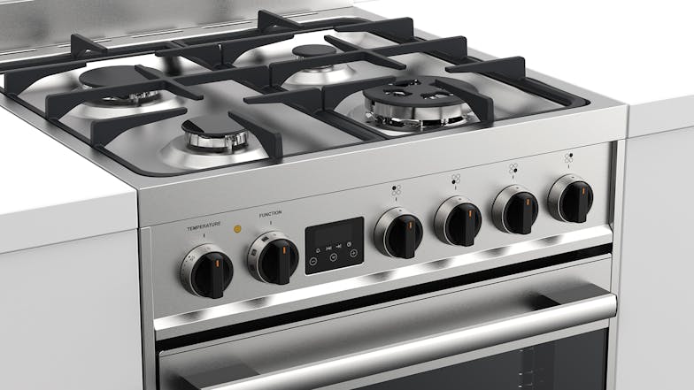 Haier 60cm Catalytic Dual Fuel Freestanding Oven with Gas Cooktop - Stainless Steel (HOR60S9MSX1)