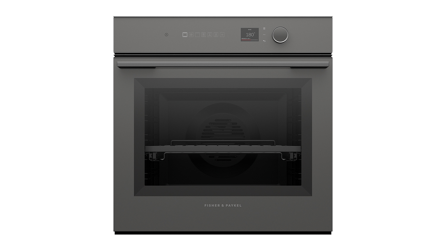 Fisher & Paykel 60cm Built-In Oven with 16 Functions - Grey Glass (Series 7/OB60SM16PLG1)