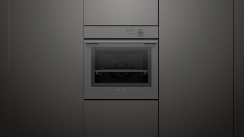 Fisher & Paykel 60cm Pyrolytic 16 Function Built-In Oven - Grey Glass (Series 7/OB60SM16PLG1)