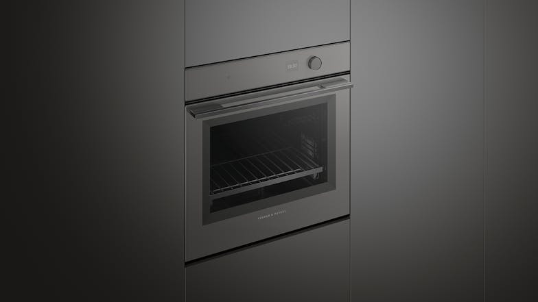 Fisher & Paykel 60cm Pyrolytic 16 Function Built-In Oven - Grey Glass (Series 7/OB60SM16PLG1)