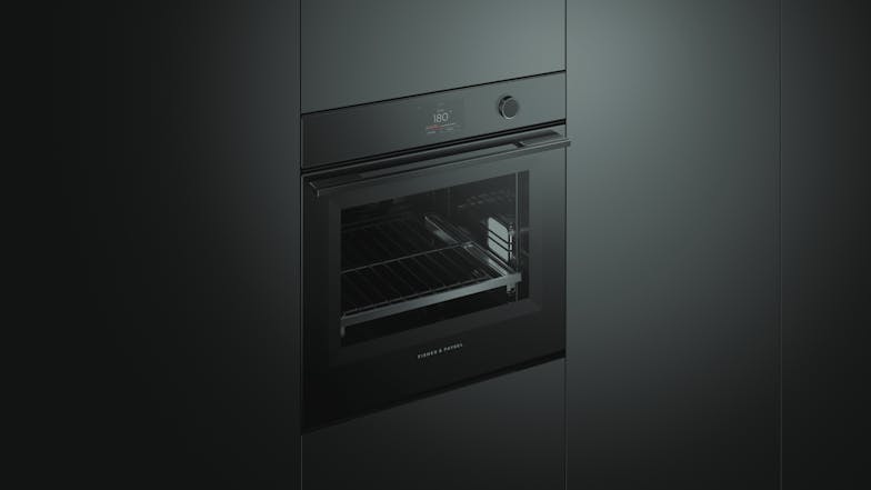 Fisher & Paykel 60cm Pyrolytic 16 Function Built-In Oven - Black Glass (Series 9/OB60SMPTDB1)