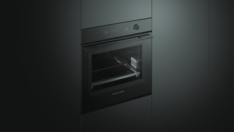 Fisher & Paykel 60cm Pyrolytic 16 Function Built-In Oven - Black Glass (Series 7/OB60SM16PLB1)