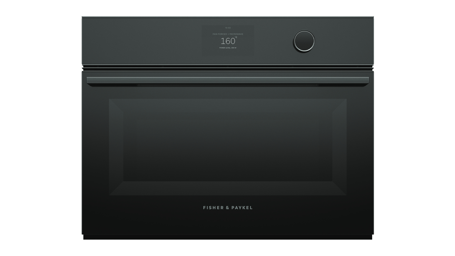 Fisher & Paykel 60cm Built-In Microwave Oven with 22 Functions - Black Glass (Series 9/OM60NMTDB1)