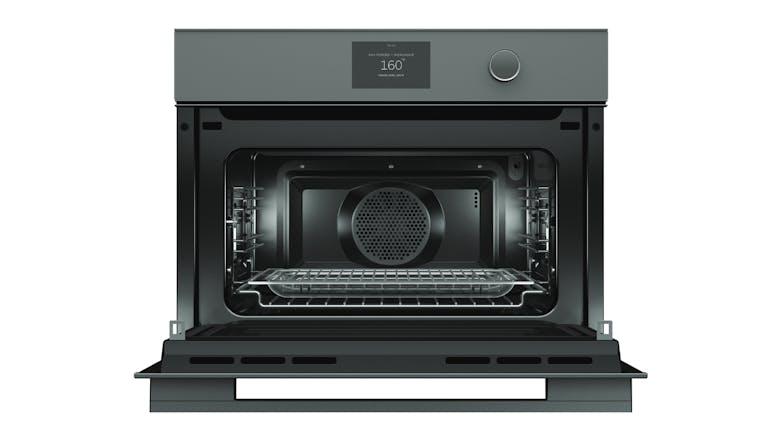 Fisher & Paykel 38L Combination Built-In Microwave Oven - Grey Glass (Series 9/OM60NMTDG1)