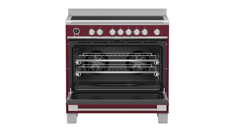 Fisher & Paykel 90cm Pyrolytic Freestanding Oven with Induction Cooktop - Red (Series 9/OR90SCI6R1)