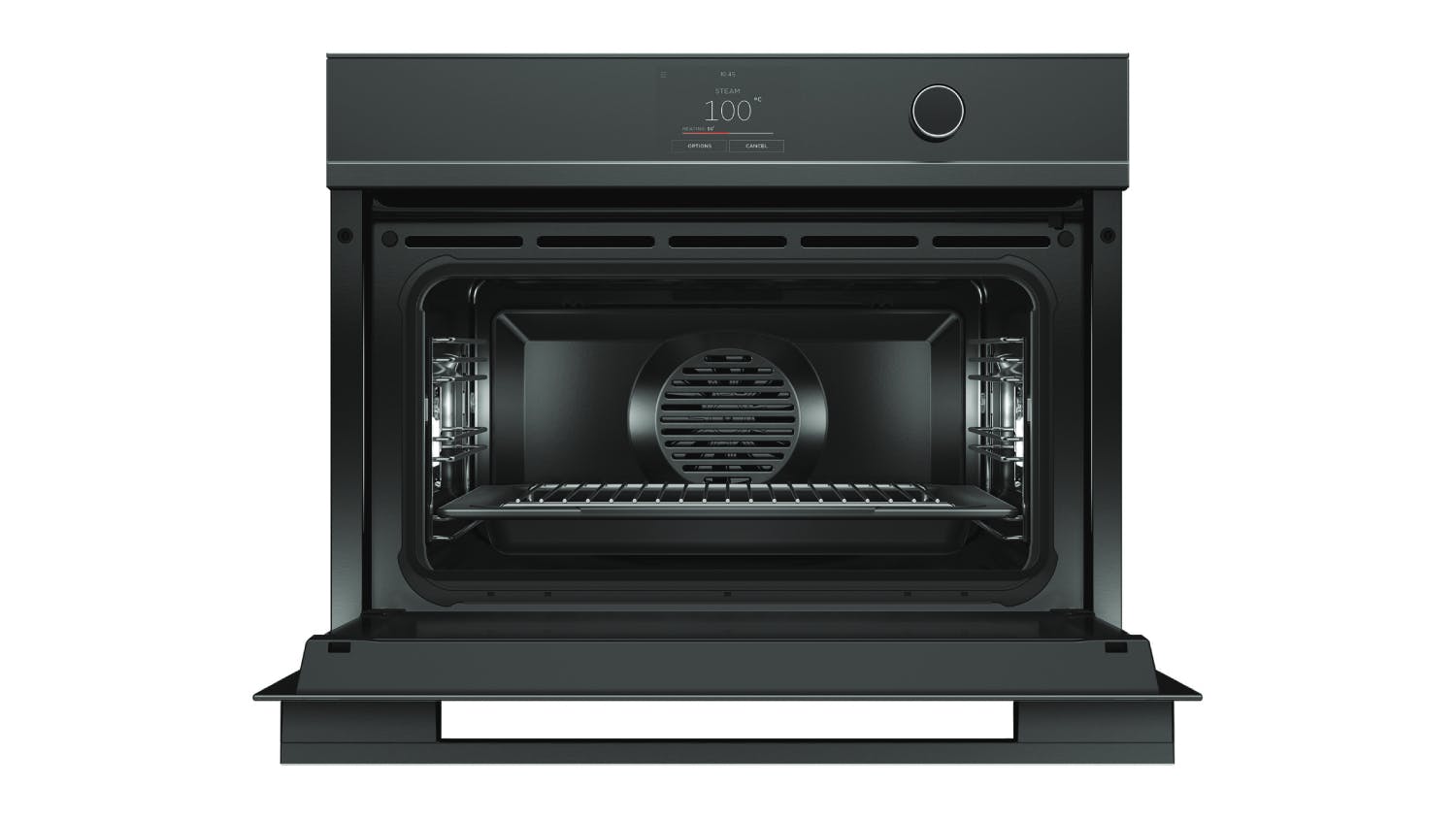 Fisher & Paykel 60cm Steam Clean 23 Function Built-In Compact Oven - Black Glass (Series 9/OS60NDTDB1)