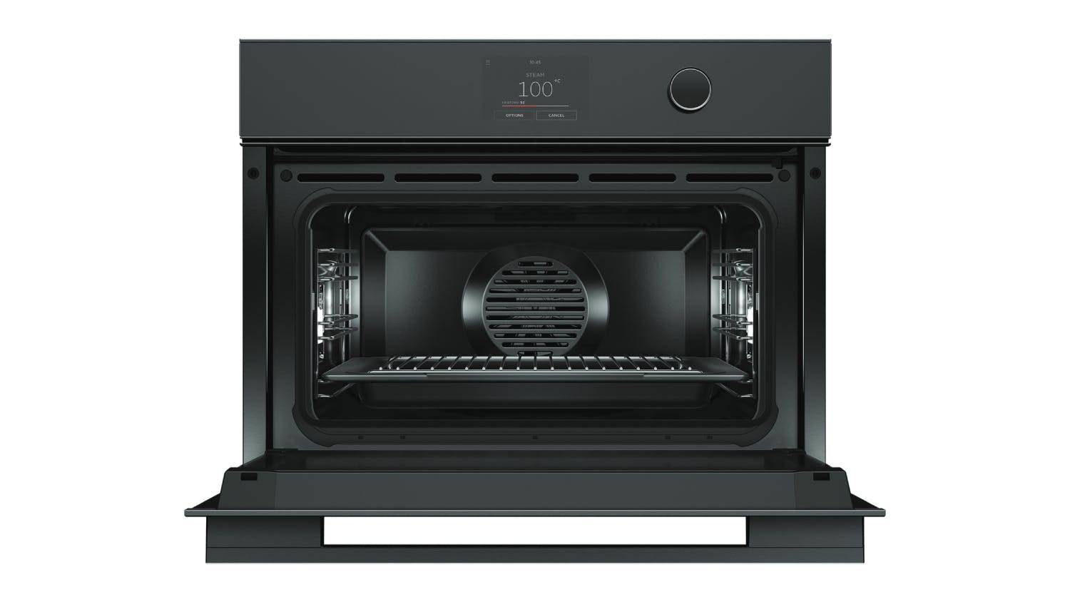 Fisher & Paykel 60cm Steam Clean 23 Function Built-In Compact Oven - Black Glass (Series 9/OS60NMTDB1)
