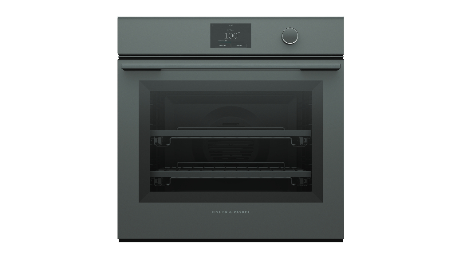 Fisher & Paykel 60cm Built-In Steam Oven with 23 Functions - Grey Glass (Series 11/OS60SMTDG1)