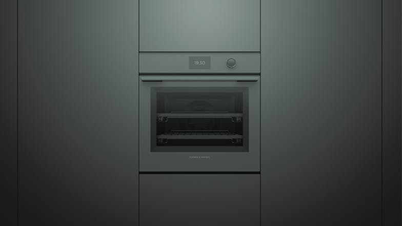 Fisher & Paykel 60cm Steam Clean 23 Function Built-In Oven - Grey Glass (Series 11/OS60SMTDG1)