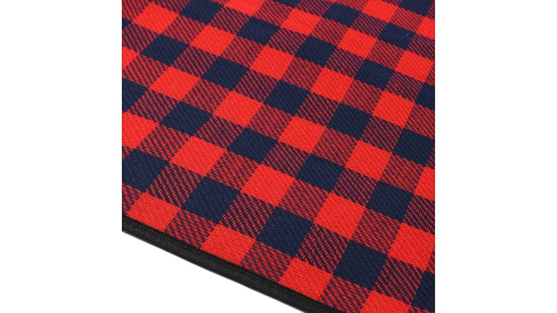 Vibes "Hunter" Waterpoof Picnic Rug 50 x 200cm - Red/Navy