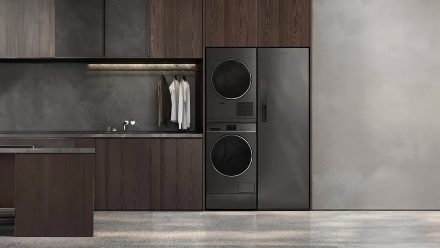 Fisher & Paykel 18L Stand & Storage for Washing Machine or Dryer - Graphite (Series 11/FM2060SG1)