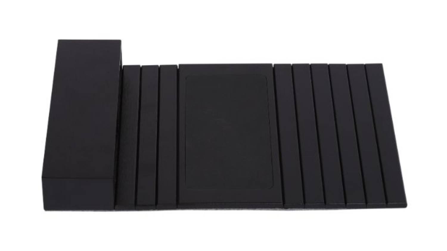 Sherwood Home Flexible Sofa Armrest Tray w/ Storage Caddy - Black