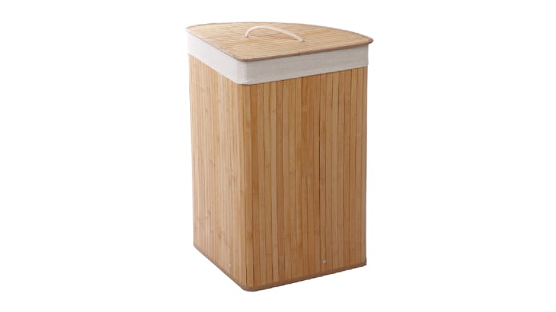 Sherwood Folding Corner Bamboo Laundry Hamper