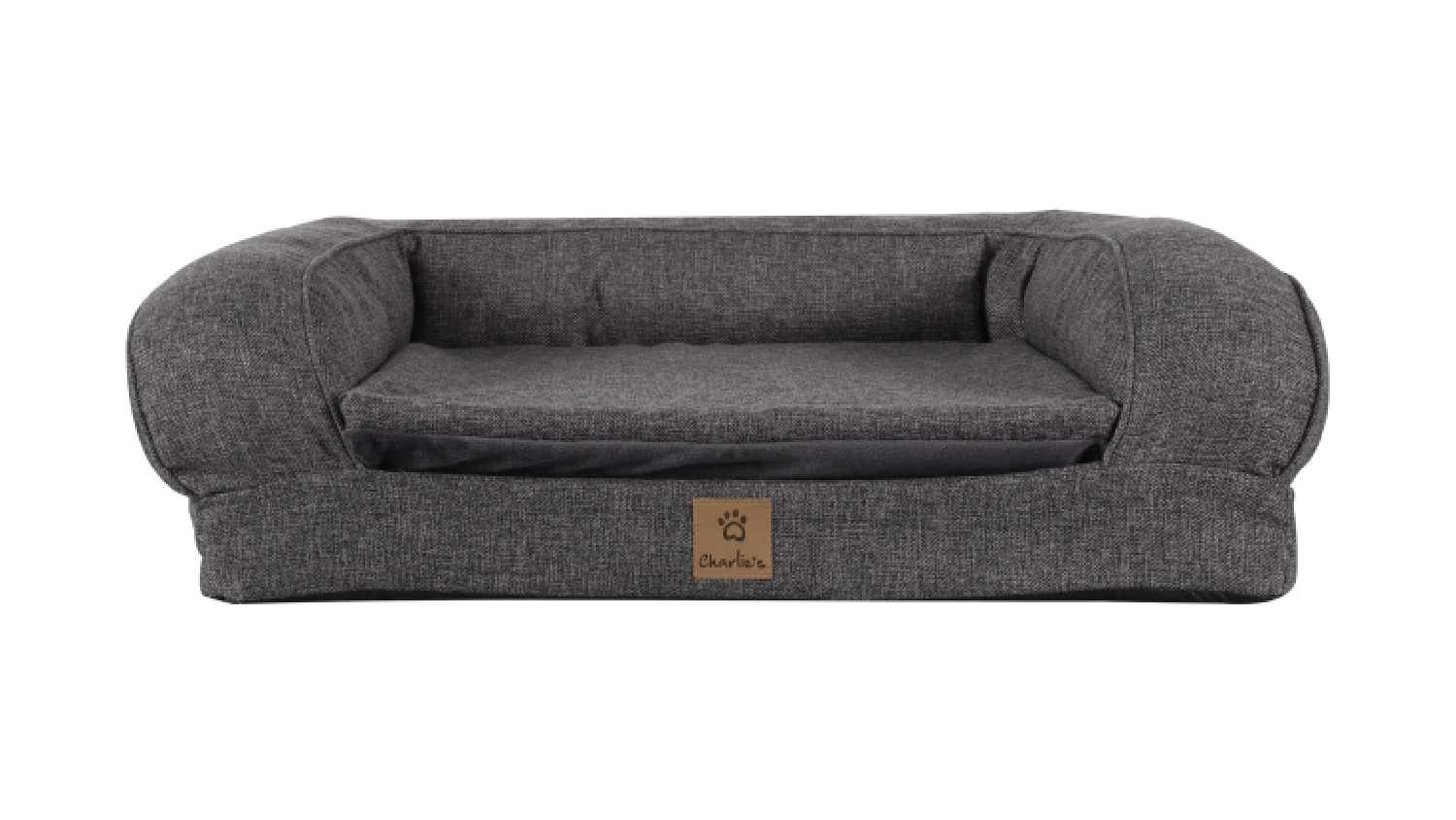 Charlie's Faux Linen Pet Sofa Medium - Grey