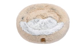 Charlie's "Snookie" Faux Fur Pet Bed w/ Hood Large - Cream