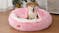 Charlie's "Snookie" Faux Fur Pet Bed w/ Hood Large - Pink