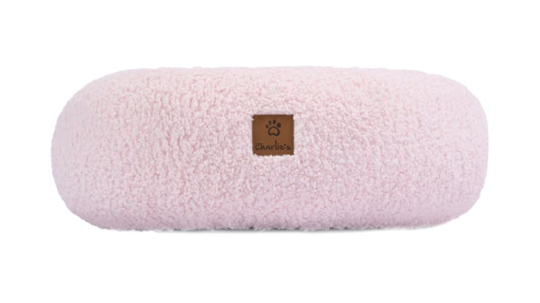 Charlie's Teddy Fleece Round Pet Bed Medium - Pink