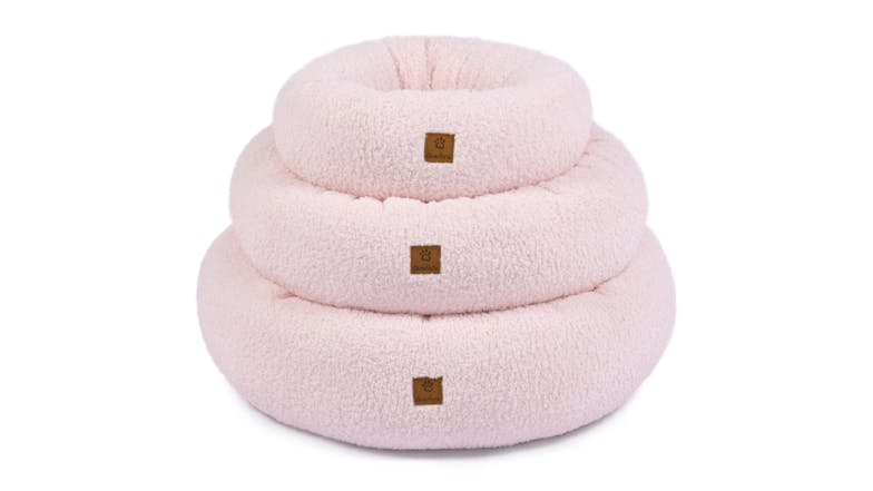 Charlie's Teddy Fleece Round Pet Bed Medium - Pink