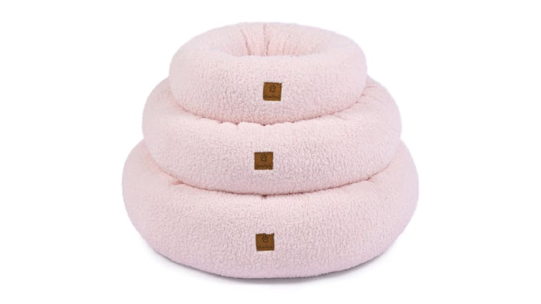 Charlie's Teddy Fleece Round Pet Bed Large - Pink