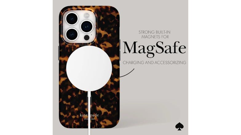 Kate Spade New York Protective Case with MagSafe for iPhone 15 Pro - Tortoise